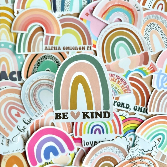 Pack of 51 Cute Boho Rainbow Aesthetic Vsco Stickers - Picture 3 of 8